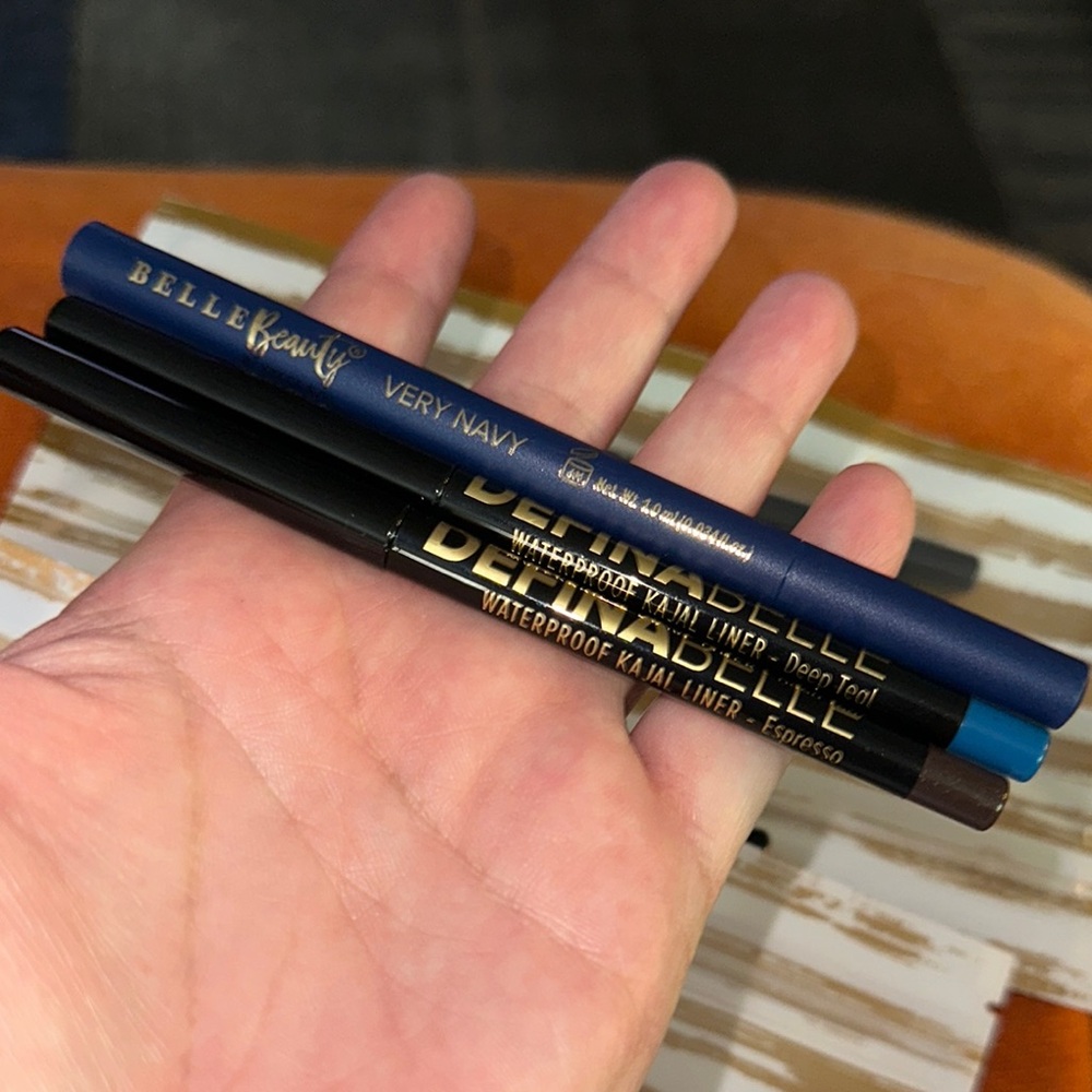 Belle Beauty Eyeliner Set - Navy Espresso and deep teal